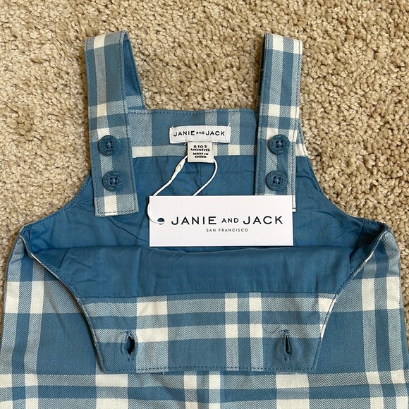 Janie & Jack - Blue & White Romper 0-3mo - Picture 5 of 6